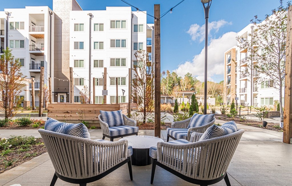 Outdoor Sitting Area at Briar Park 55+ Apartments, Atlanta Georgia