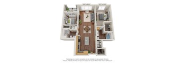 2D Floor Plan at Briar Park 55+ Apartments, Atlanta, 30331