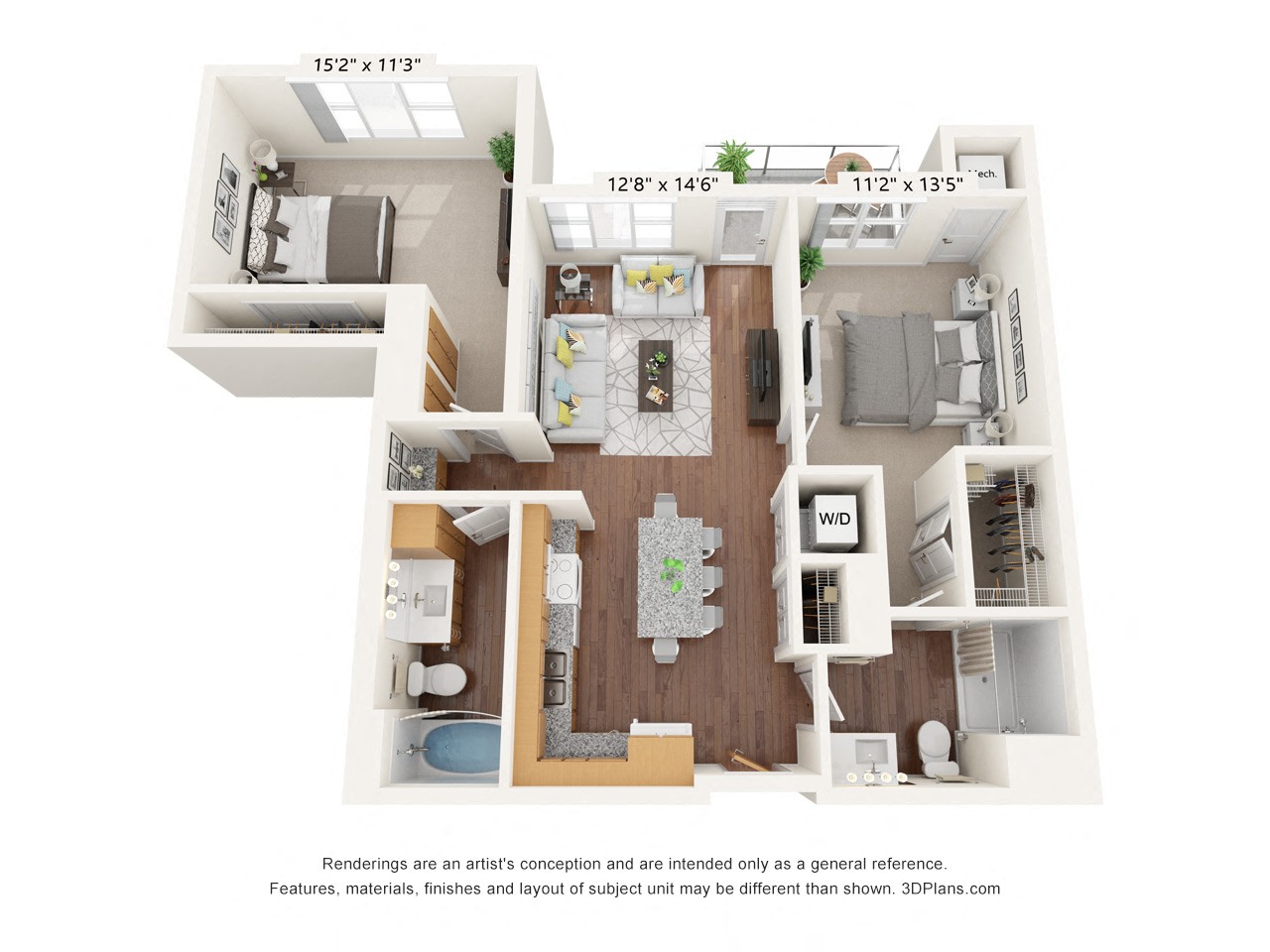 Brighton Oaks_2 Bedroom Floor Plan_2G