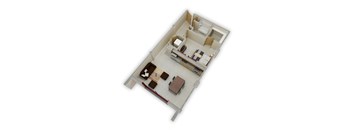 1 Bedroom H Floor Plan at Buzza Lofts of Uptown, Minnesota, 55408