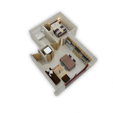 Buzza Lofts_1 Bedroom K Floor Plan