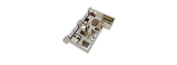 1 Bedroom L Floor Plan at Buzza Lofts of Uptown, Minnesota