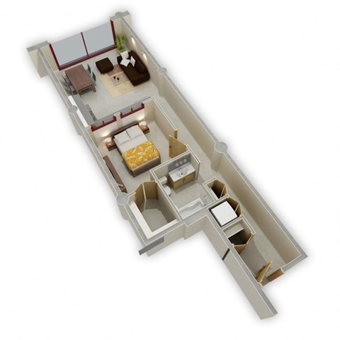 Buzza Lofts_1 Bedroom N Floor Plan