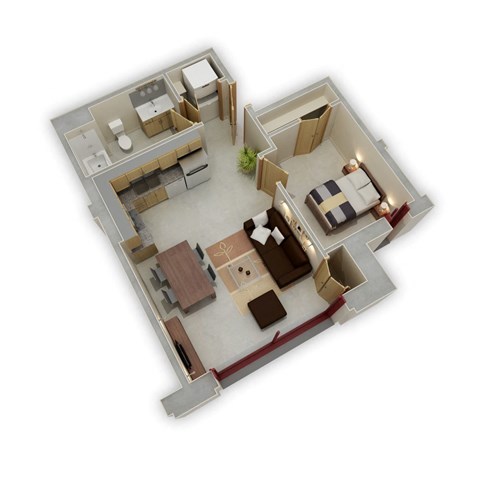Buzza Lofts_1 Bedroom Z Floor Plan