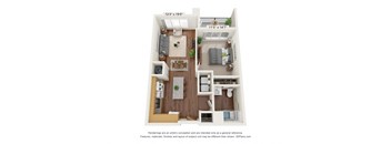 A1 ADA Floor Plan at Casa Azure 55+ Apartments, Arizona