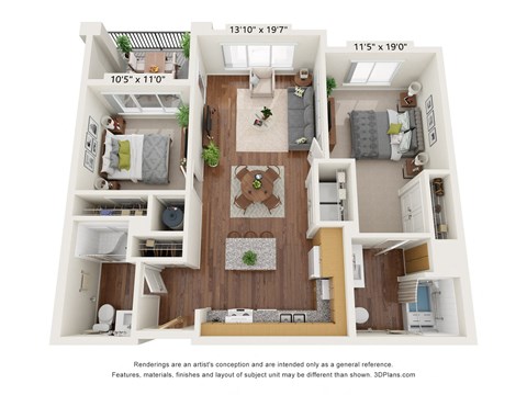 B1 ADA Floor Plan at Casa Azure 55+ Apartments, Phoenix, AZ