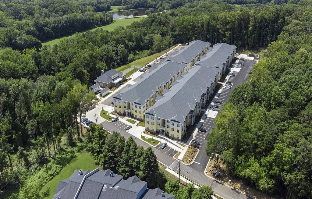 Aerial at Creekridge on the Park Apartments, Charlotte