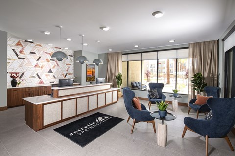 Kitchen and dining at Estrella Springs at Canyon Trails Apartments, Arizona