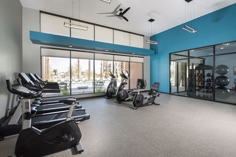 Gym fitness at Estrella Springs at Canyon Trails Apartments, Goodyear, AZ