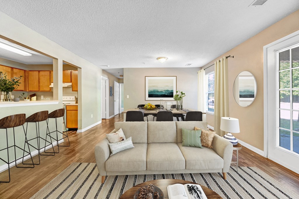 Modern Living Area at The Flats on Waters Edge, Tennessee