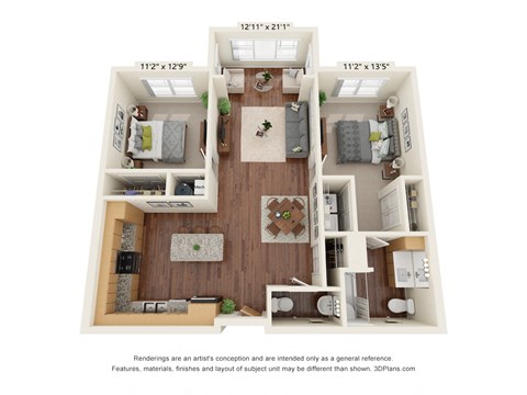 B6 Floor Plan at Haven at Congaree Pointe 55+ Apartments, Columbia, SC