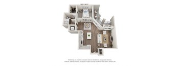 A3 Floor Plan at Heron Ridge 62+ Apartments, Florida, 34746