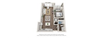 A4 Floor Plan at Heron Ridge 62+ Apartments, Kissimmee, FL, 34746