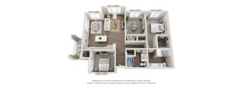C1 Floor Plan at Heron Ridge 62+ Apartments, Kissimmee, FL, 34746