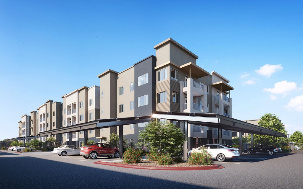 Building Exterior at Juniper Square 55+ Apartments, Glendale Arizona