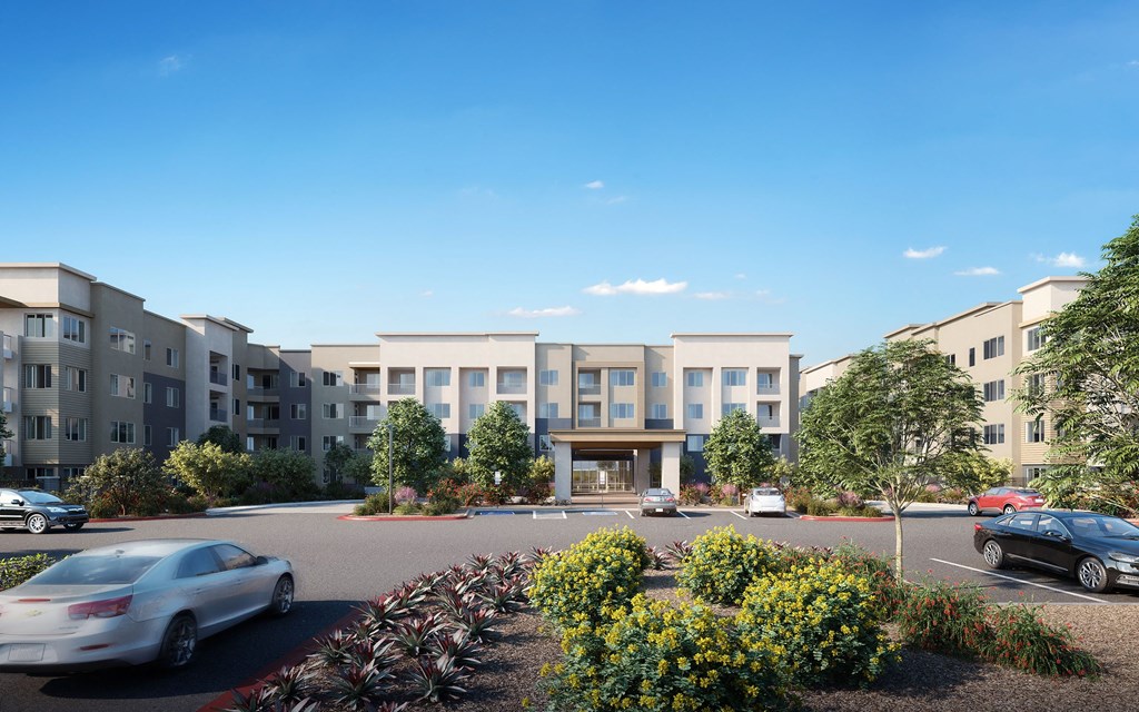 Leasing Entrance at Juniper Square 55+ Apartments, Arizona