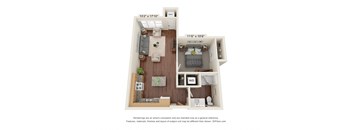1 Bedroom - A Floor Plan at Legacy Commons at Signal Hills 55+ Apartments, West St. Paul, 55118