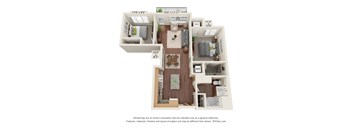 2 Bedroom - A Floor Plan at Legacy Commons at Signal Hills 55+ Apartments, West St. Paul, MN, 55118