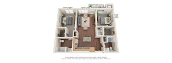 2 Bedroom - C Floor Plan at Legacy Commons at Signal Hills 55+ Apartments, West St. Paul, Minnesota