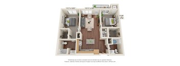 2 Bedroom - D Floor Plan at Legacy Commons at Signal Hills 55+ Apartments, West St. Paul