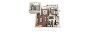 2 Bedroom - E Floor Plan at Legacy Commons at Signal Hills 55+ Apartments, Minnesota