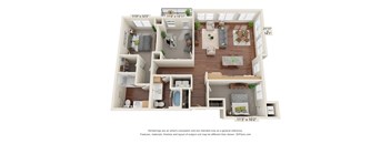 3 Bedroom - C Floor Plan at Legacy Commons at Signal Hills 55+ Apartments, West St. Paul, MN