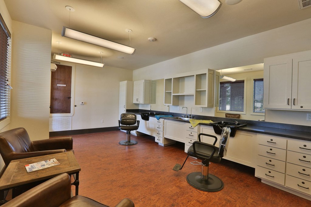 Hair Salon at Cedars of Elk Drive 55+ Apartments, Texas