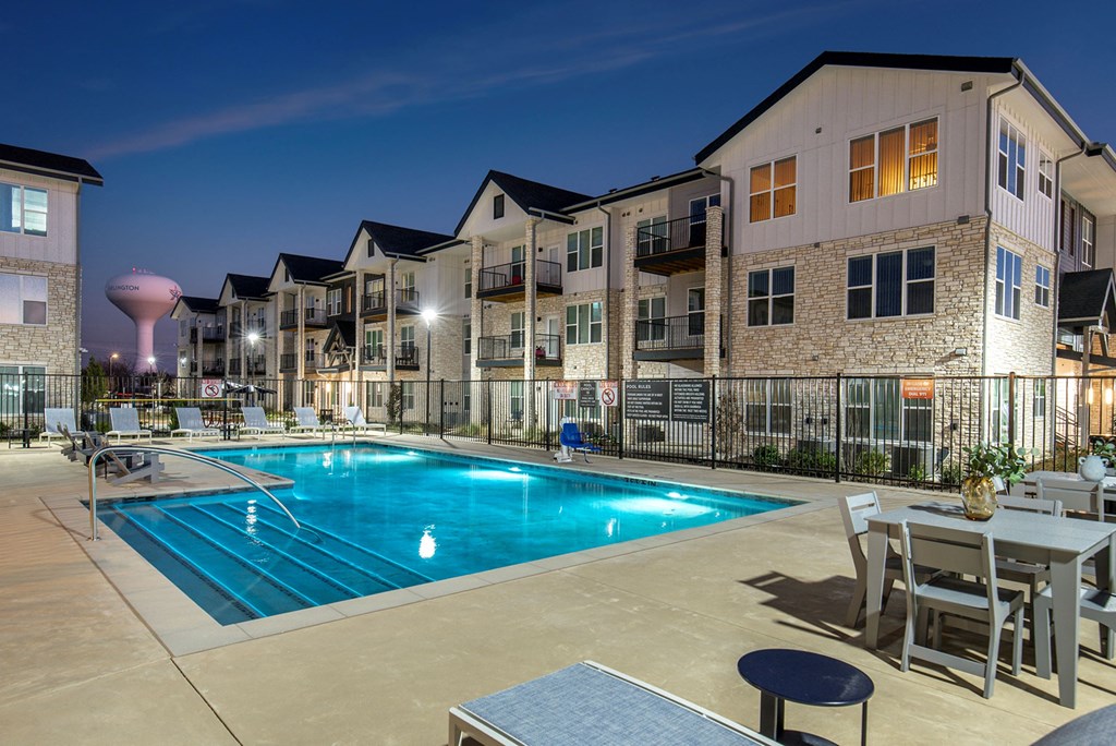 Night View Of Pool at Matlock Flats, Arlington