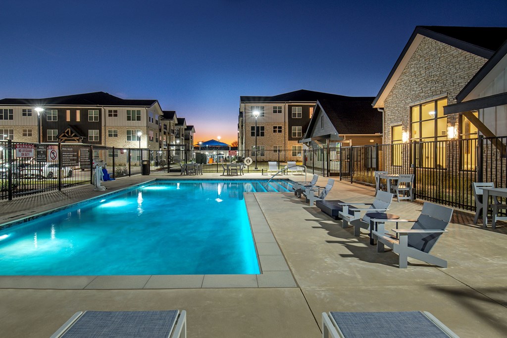 Pool View In Night at Matlock Flats, Arlington