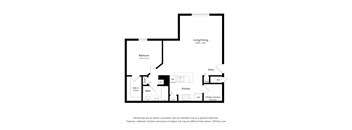 Oaks at St. John_2D_1 Bedroom Floor Plan
