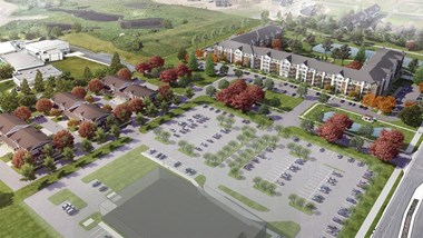 Orville Commons_Aerial View Rendering - Photo Gallery 3