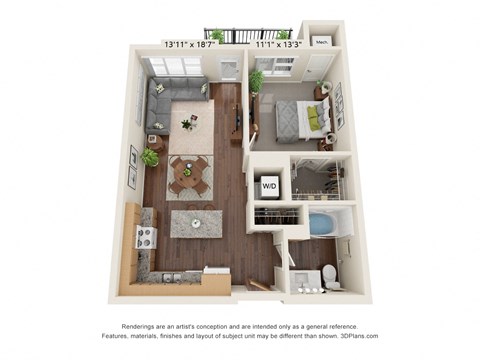 1B Floor Plan at Orville Commons, Woodbury, MN