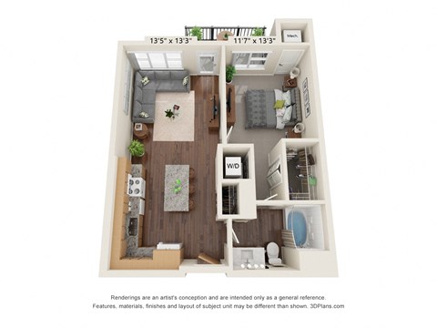 1C Floor Plan at Orville Commons, Woodbury Minnesota