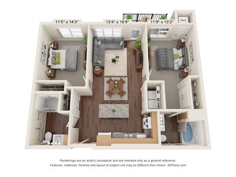 2B_ADA Floor Plan at Orville Commons, Woodbury, 55129