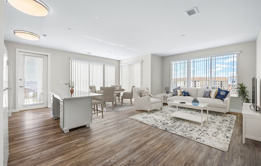 Modern Living Room at Osprey Park 62+ Apartments, Florida