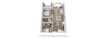 1AA Wheelchair Accessible Floor Plan at Osprey Park 62+ Apartments, Kissimmee, Florida