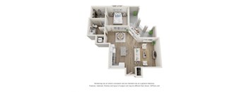 1C Floor Plan at Osprey Park 62+ Apartments, Florida, 34758