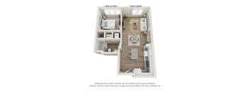 1E Floor Plan at Osprey Park 62+ Apartments, Kissimmee, Florida