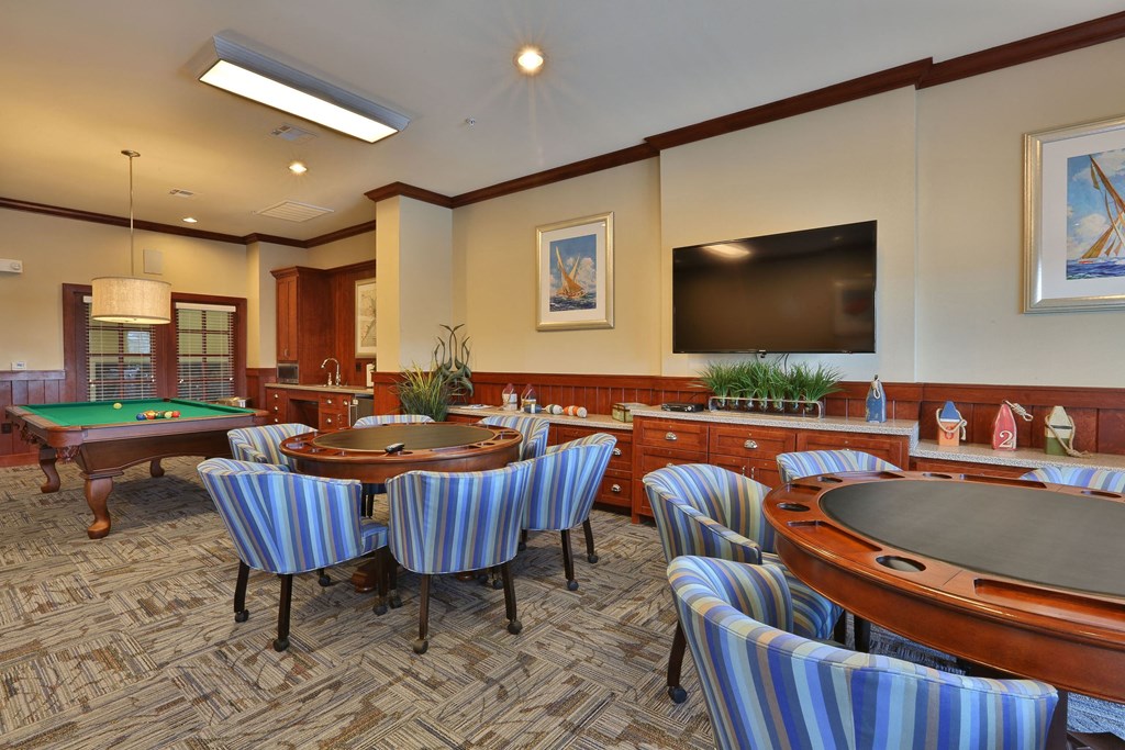 Activity Room at Pacana Park 55+ Apartments, La Porte, TX