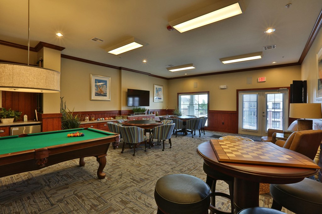 Game Room at Pacana Park 55+ Apartments, Texas