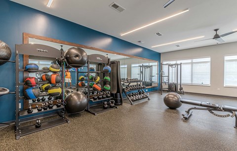 Fitness center at The Promenade Apartments, Georgia