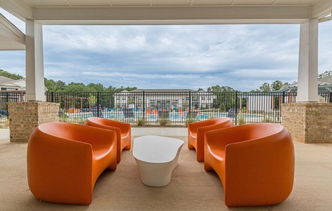 Pool view at The Promenade Apartments, McDonough, Georgia