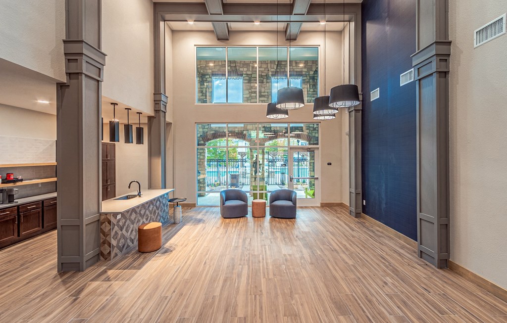 Community room area at Rosemont at Mayfield Villas, Arlington, TX