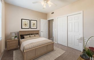 Dominium_Rosemont at Mayfield Villas_Virtually Staged Apartment Bedroom