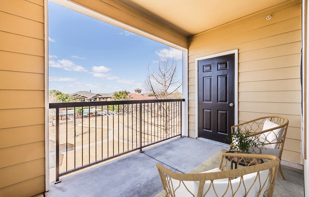 Home Balcony at Rosemont at Mayfield Villas, Texas