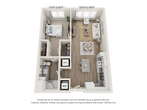 1 bed 1 bath D at Sandpiper Glen 62+ Apartments, Florida