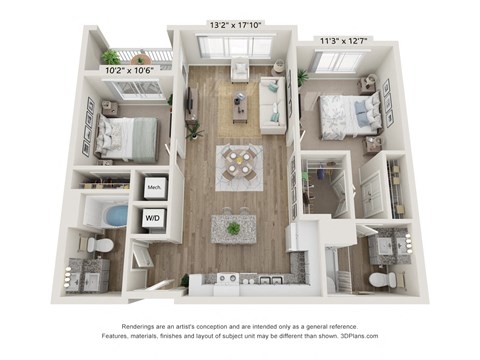 2 bed 2 bath at Sandpiper Glen 62+ Apartments, Orlando