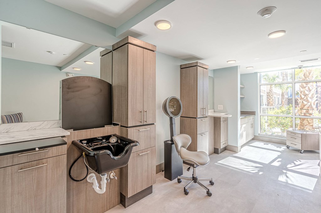 Wooden cabinets at Sandpiper Glen 62+ Apartments, Orlando