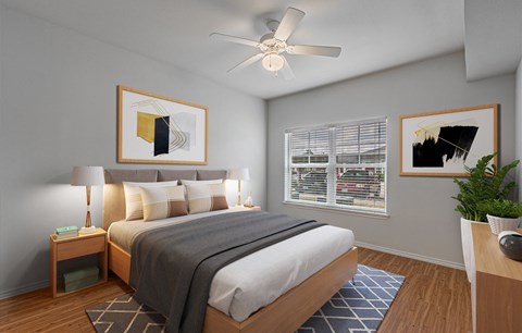 Bedroom at The Abberly at Spring Hollow 55+ Apartments, Texas, 76131