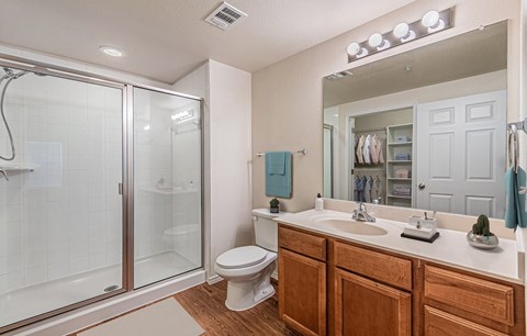 Luxurious Bathroom at The Abberly at Spring Hollow 55+ Apartments, Texas